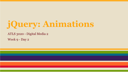 Jquery: Animations