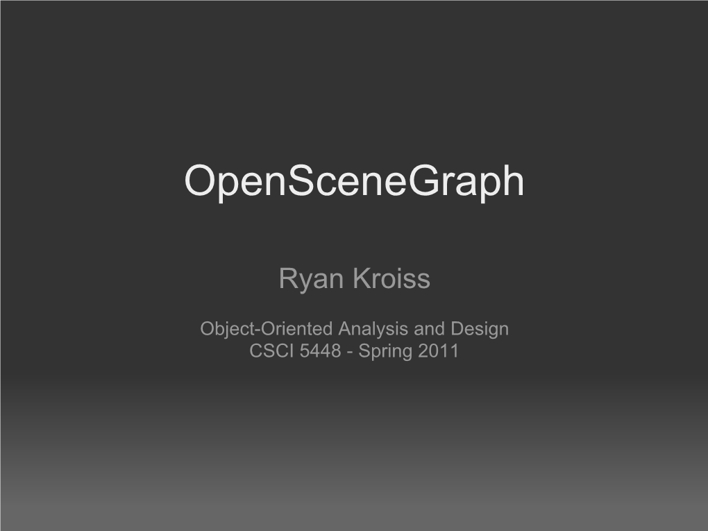 Openscenegraph