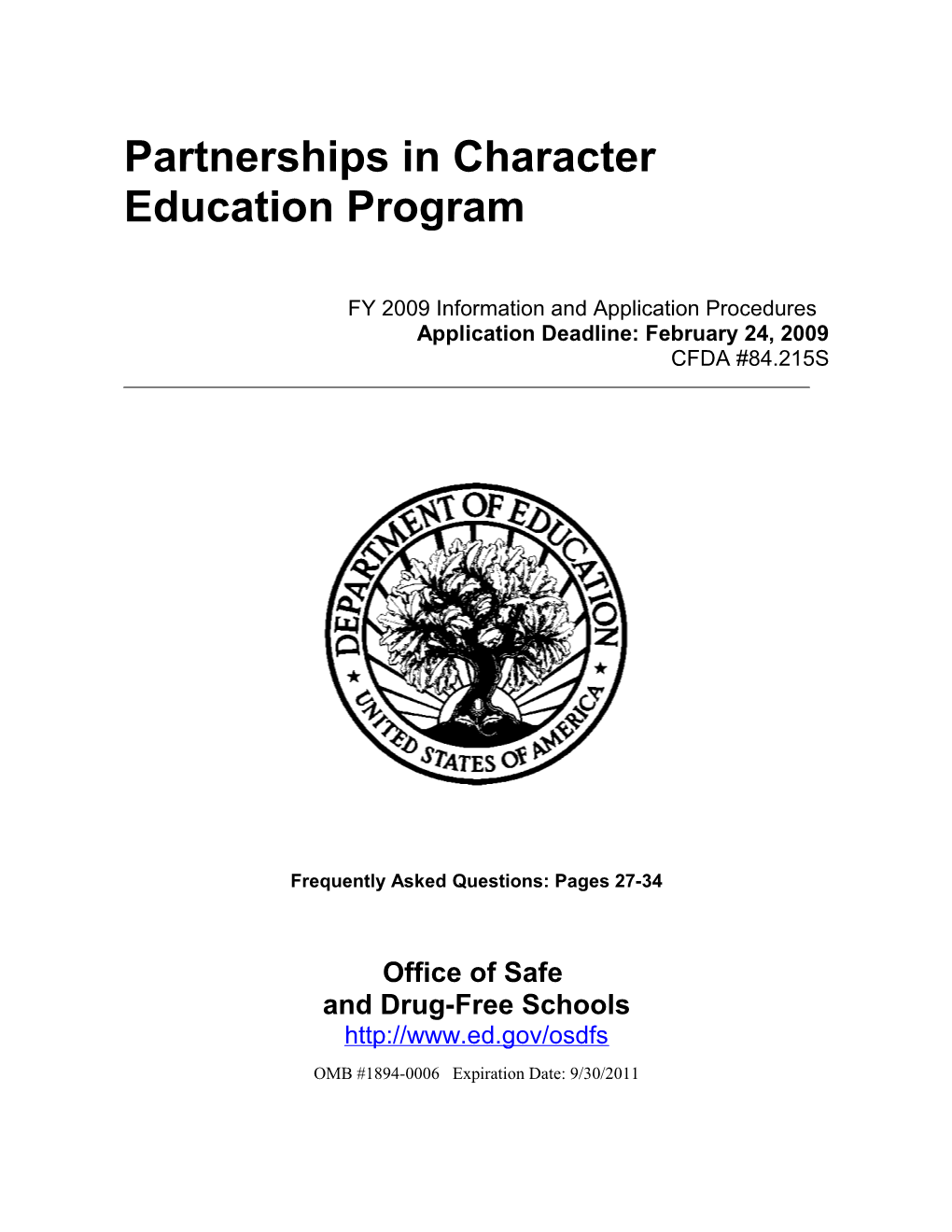 Partnerships in Character Education Program