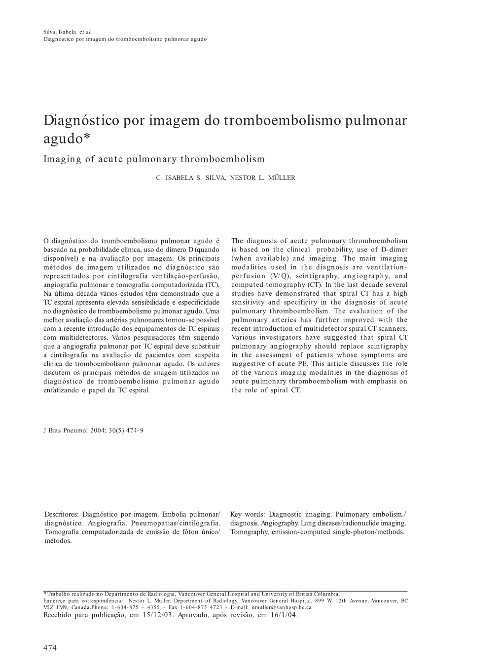 Imaging of Acute Pulmonary Thromboembolism*