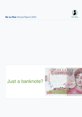 Just a Banknote? Contents