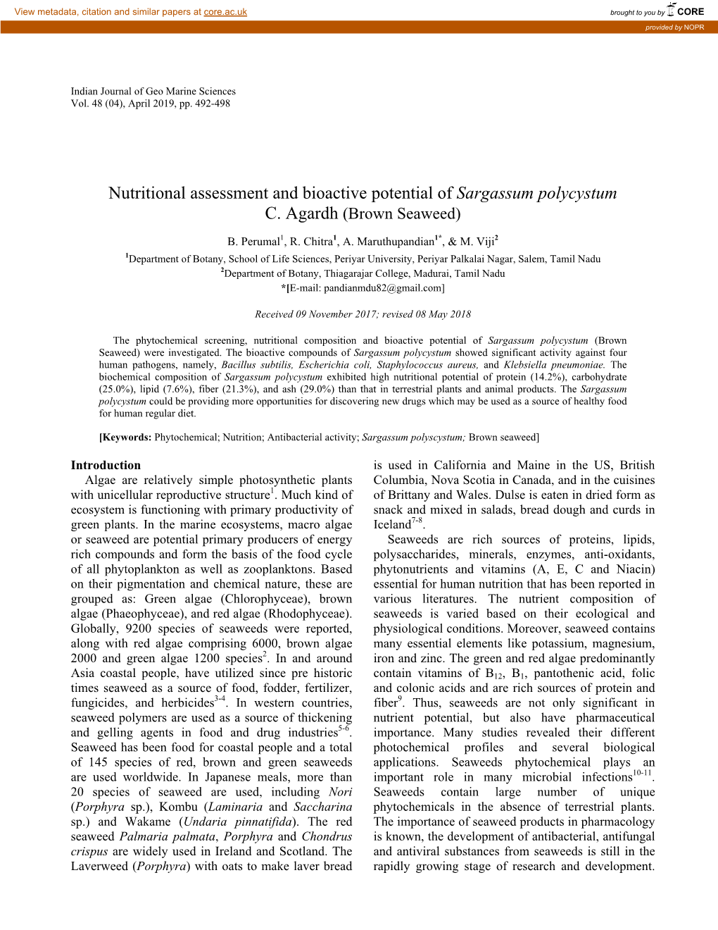 Sargassum Polycystum C