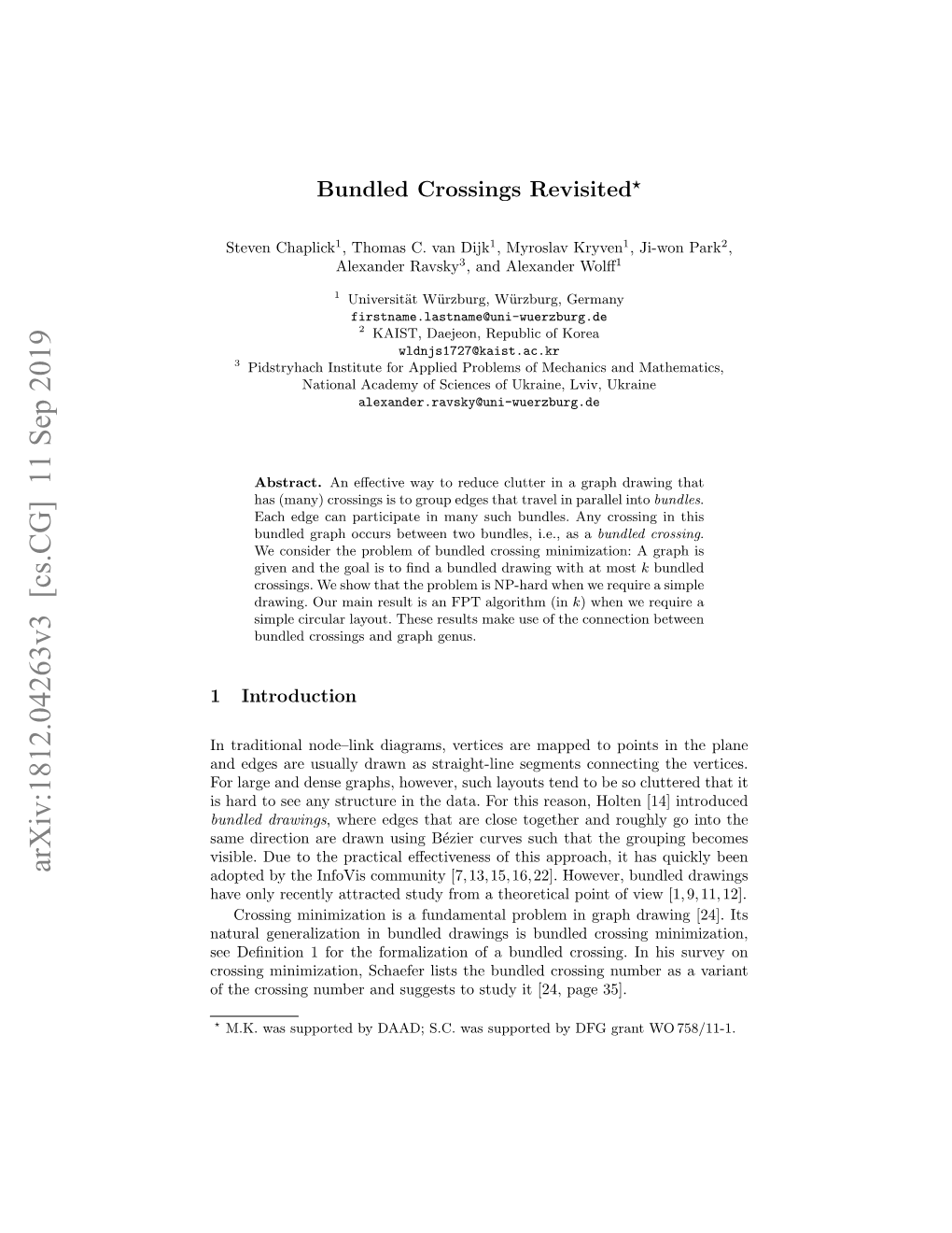 Arxiv:1812.04263V3 [Cs.CG] 11 Sep 2019 Adopted by the Infovis Community [7,13,15,16,22]