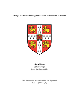 Change in China's Banking Sector As an Institutional Evolution