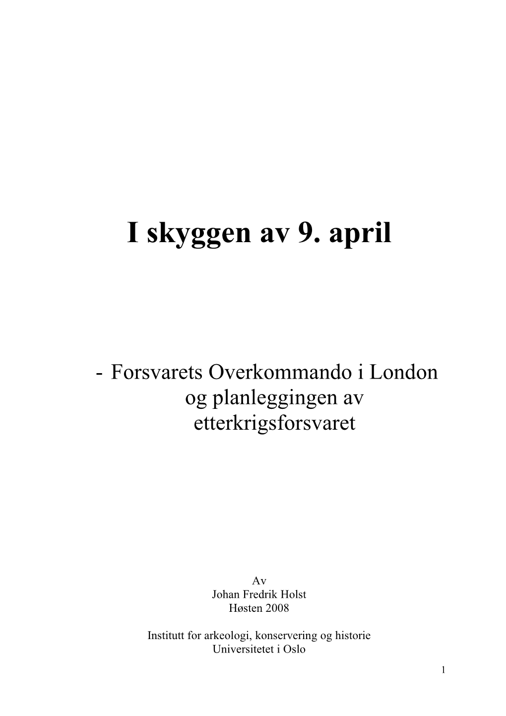 I Skyggen Av 9. April