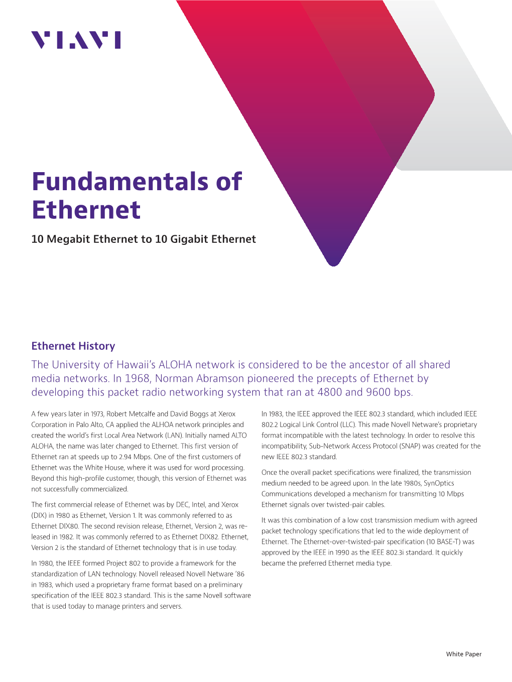 Fundamentals of Ethernet 10 Megabit Ethernet to 10 Gigabit Ethernet