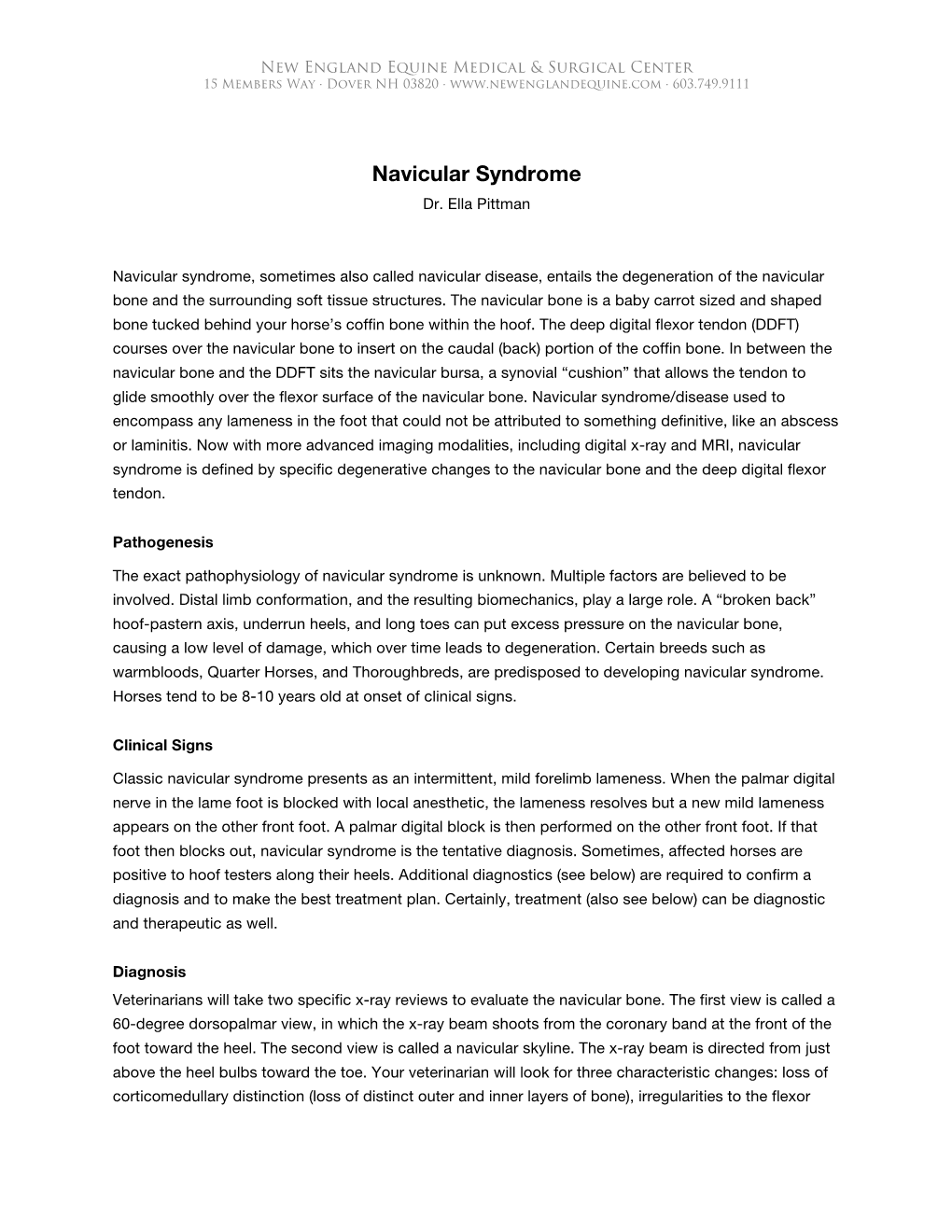 Navicular Syndrome-R