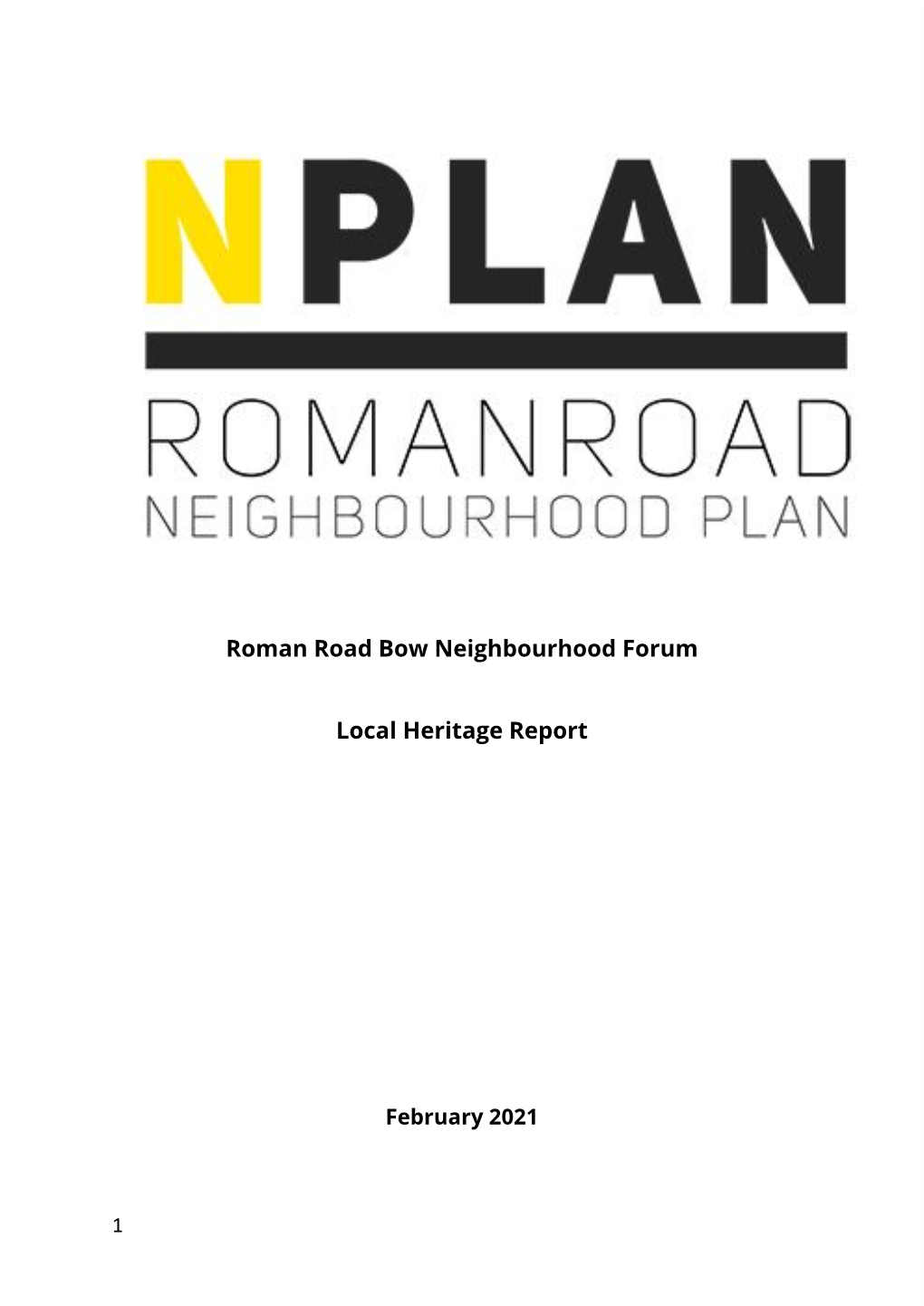 Local Heritage Report, Roman Road