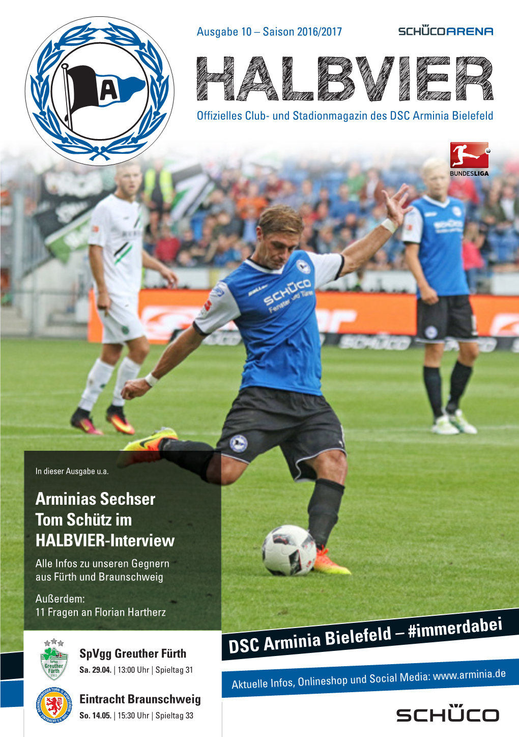 HALBVIER Offizielles Club- Und Stadionmagazin Des DSC Arminia Bielefeld