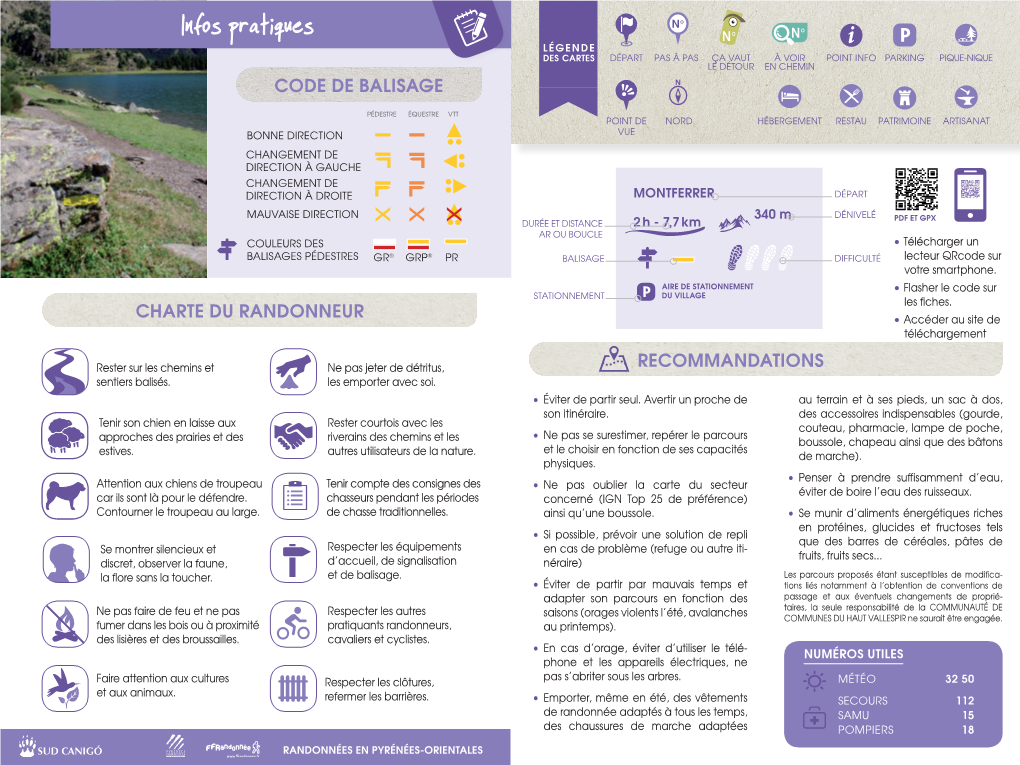 Infos Pratiques N° N° LÉGENDE DES CARTES DÉPART PAS À PAS ÇA VAUT À VOIR POINT INFO PARKING PIQUE-NIQUE LE DÉTOUR EN CHEMIN CODE DE BALISAGE