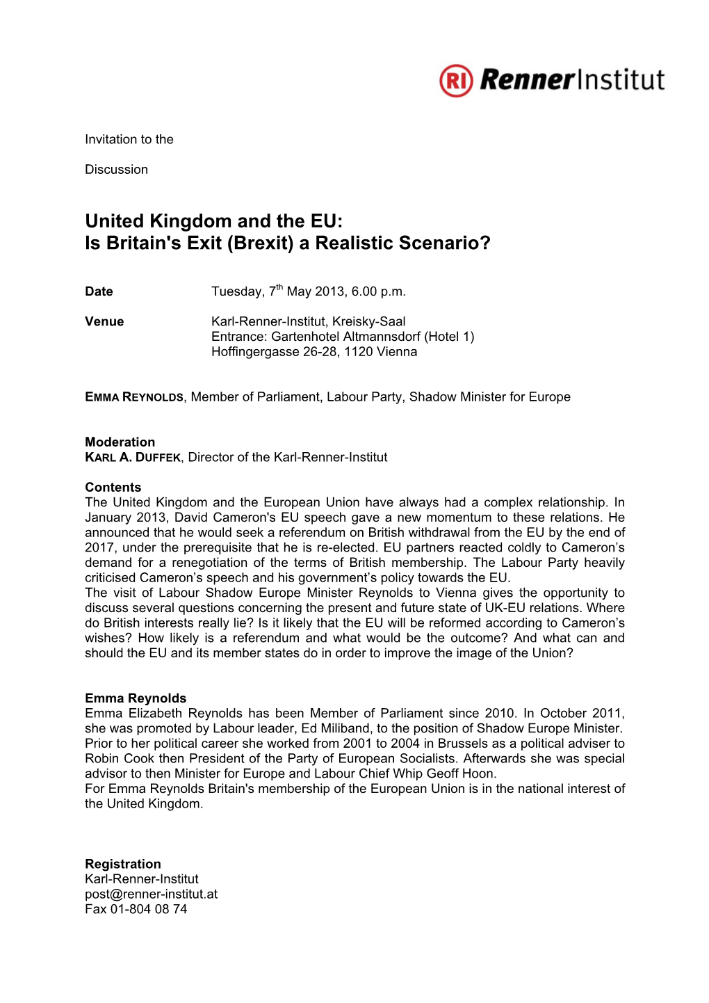 Is Britain's Exit (Brexit) a Realistic Scenario?