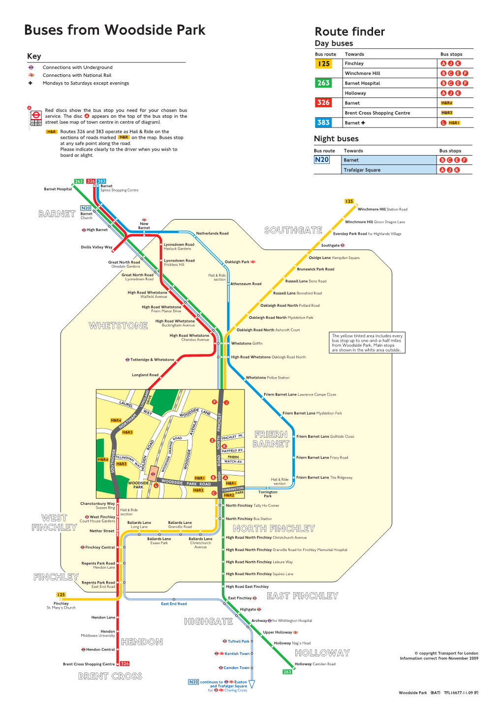 Buses from Woodside Park