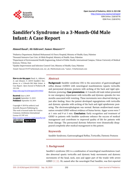 Sandifer's Syndrome in a 3-Month-Old Male Infant