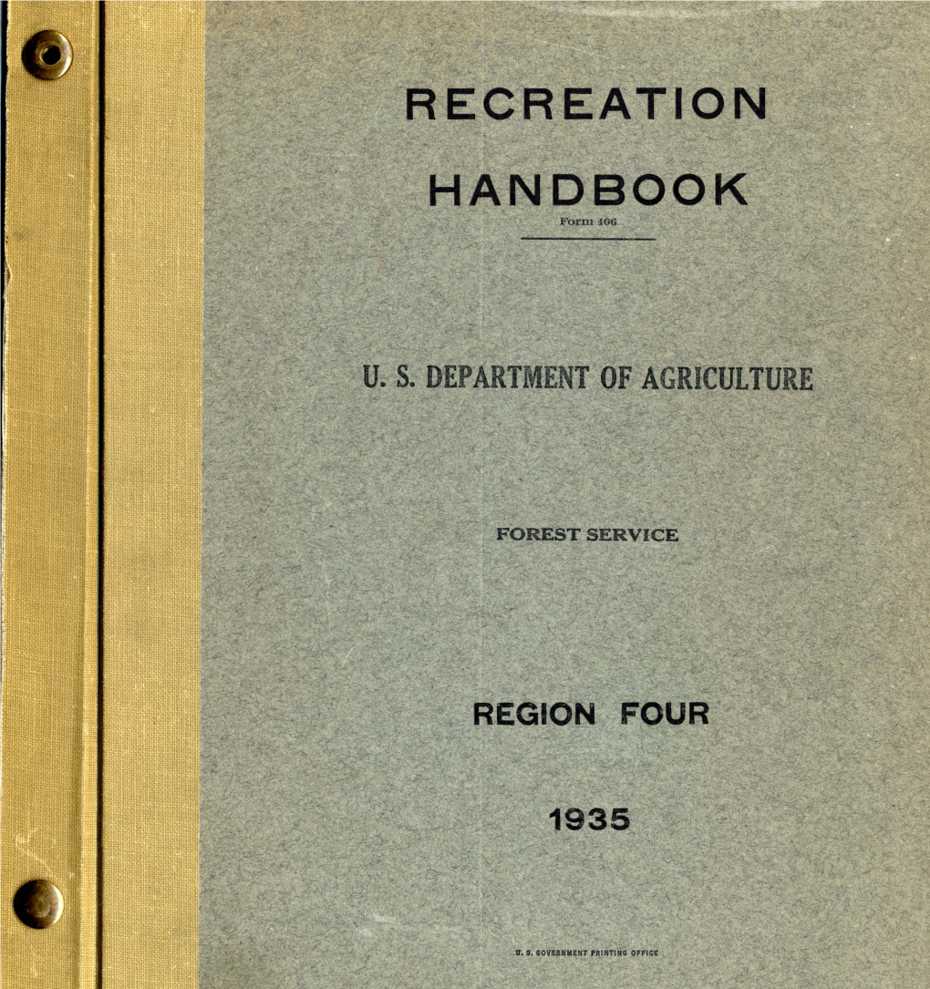 RECREATION HANDBOOK Form 40C