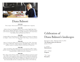 Celebration of Diana Balmori's Landscapes Diana Balmori