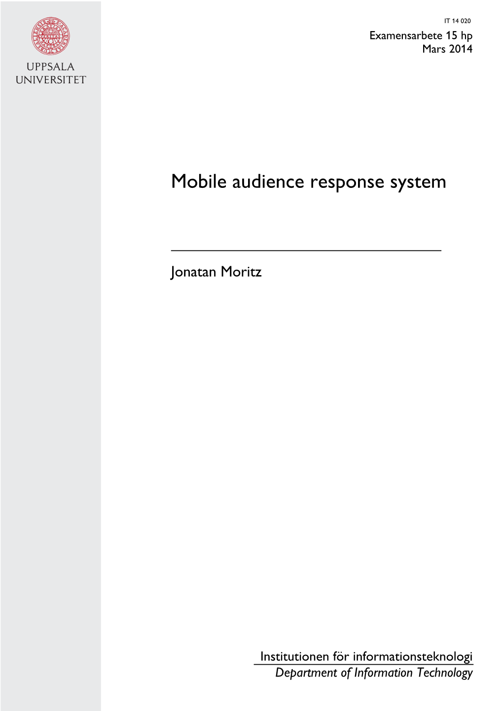 Mobile Audience Response System