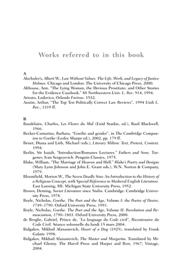 Works Referred to in This Book