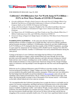 California's 154 Billionaires Saw Net Worth Jump $175.4 Billion— 25.5