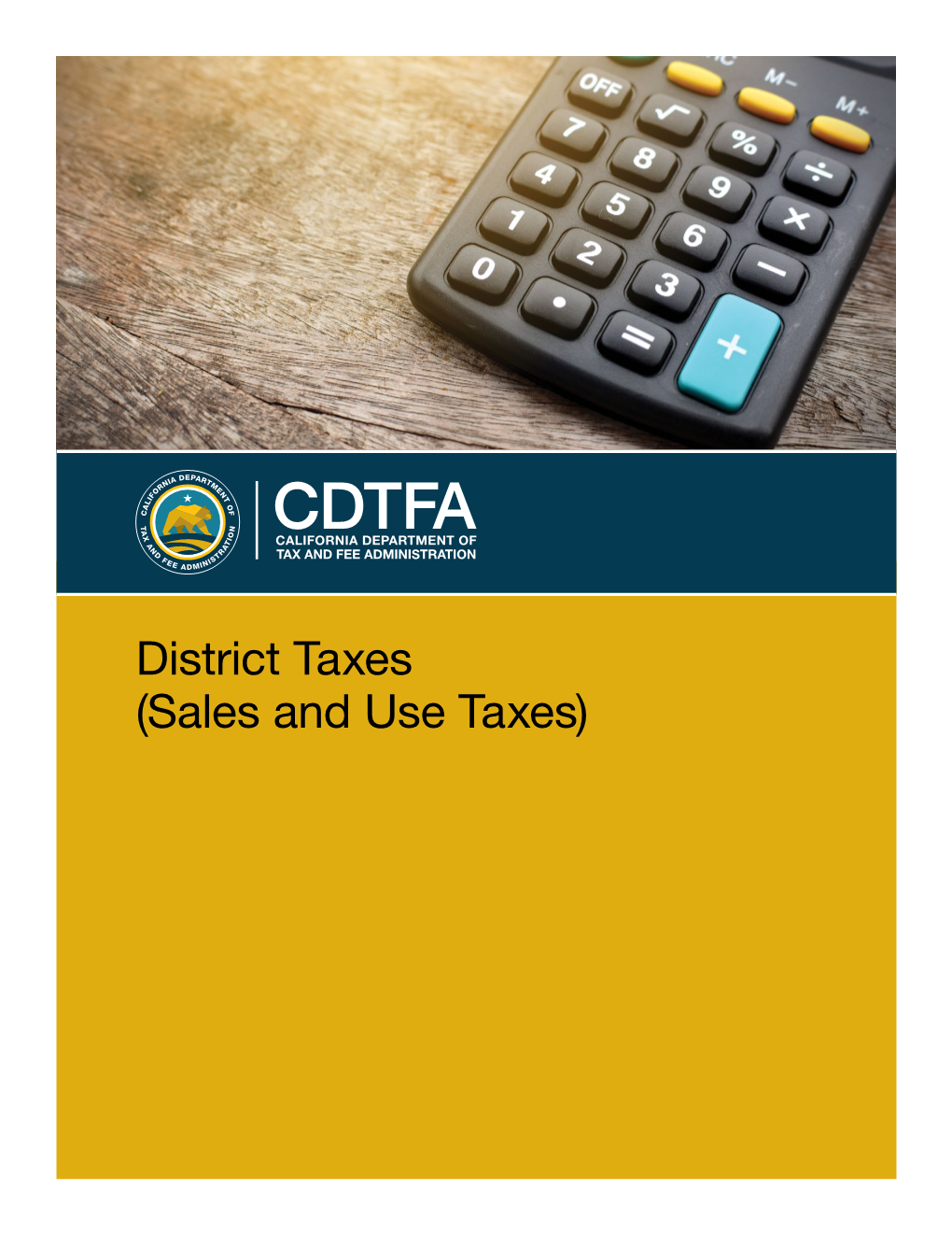 Publication 44, District Taxes