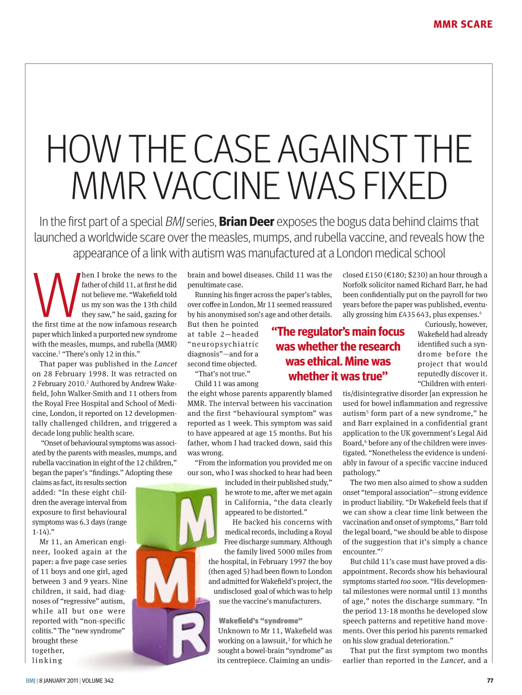 How the Case Against the Mmr Vaccine Was Fixed