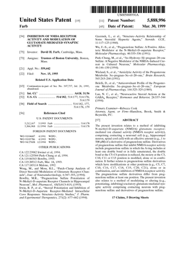 United States Patent (19) 11 Patent Number: 5,888,996 Farb (45) Date of Patent: Mar