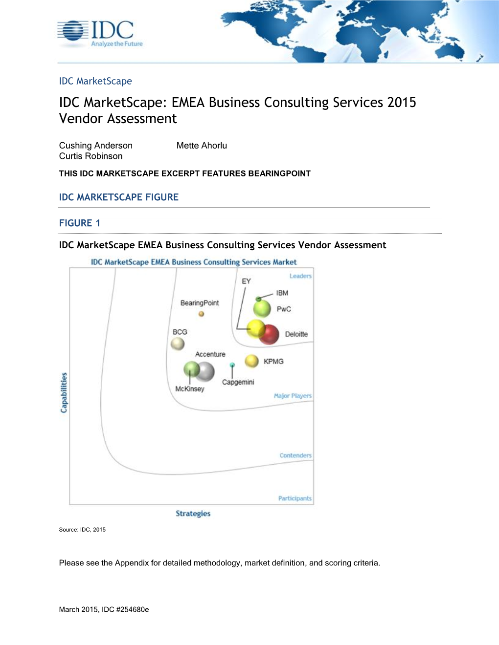 IDC Marketscape: EMEA Business Consulting Services 2015 Vendor Assessment