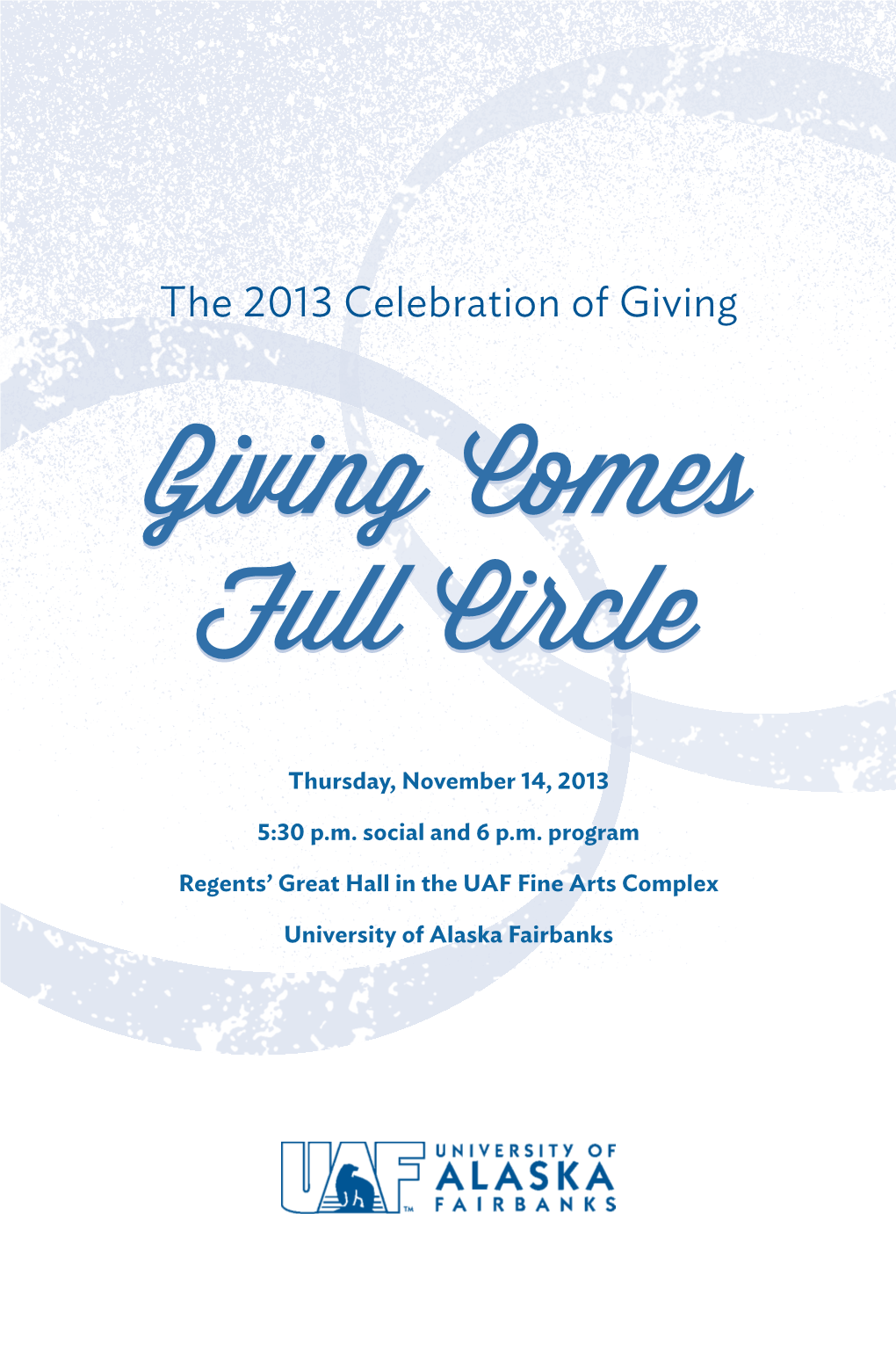 2013 Celebration of Giving Program