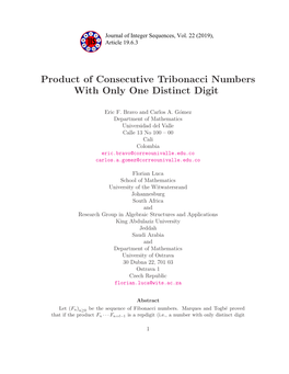 Product of Consecutive Tribonacci Numbers with Only One Distinct Digit