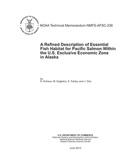 A Refined Description of Essential Fish Habitat for Pacific Salmon Within the U.S