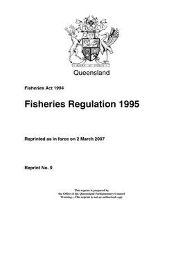 Fisheries Regulation 1995