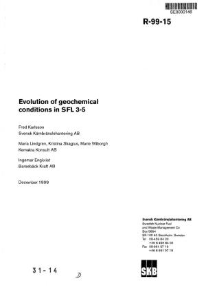 Evolution of Geochemical Conditions in SFL 3-5