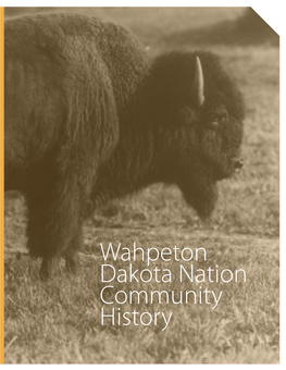 Wahpeton Dakota Nation Community History Copyright Wahpeton Dakota Nation, 2012 INTEGRAL ECOLOGY GROUP WAHPETON DAKOTA NATION 1