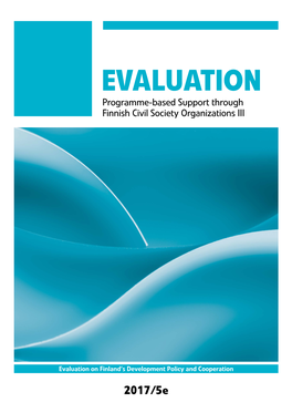 EVALUATION Programme-Based Support Through Finnish Civil Society Organizations III