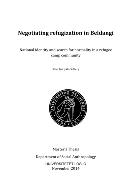 Negotiating Refugization in Beldangi