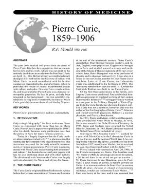 Pierre Curie, 1859–1906