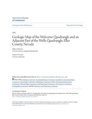 Geologic Map of the Welcome Quadrangle and an Adjacent Part of the Wells Quadrangle, Elko County, Nevada Allen J