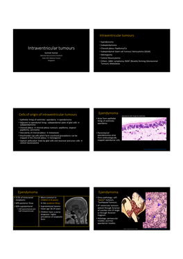 Intraventricular Tumours