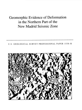 Geomorphic Evidence of Deformation in the Northern Part of the New Madrid Seismic Zone