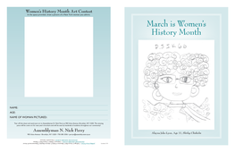 March Is Women's History Month