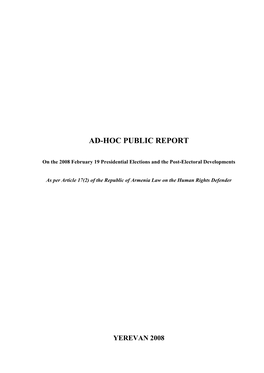 Ad-Hoc Public Report