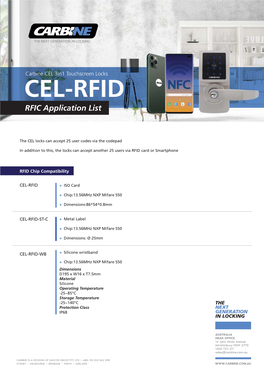 Cel RFID Digital Lock Application V1.1-021
