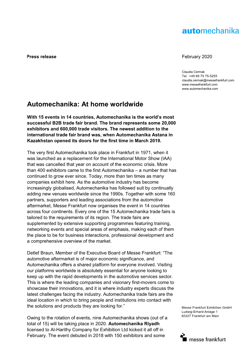 Automechanika: at Home Worldwide