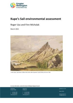 Kupes Sail Environmental Assessment