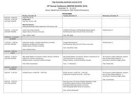 16, 2015 Venue: Department of Economics, Delhi School of Economics