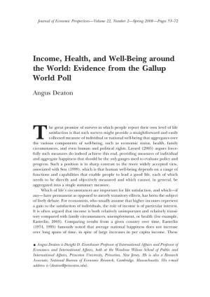 Evidence from the Gallup World Poll