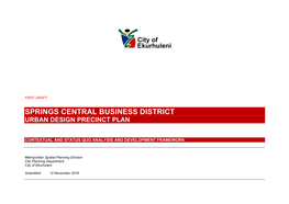 Springs Central Business District Urban Design Precinct Plan