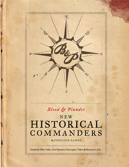 NEW HISTORICAL COMMANDERS by FIRELOCK GAMES