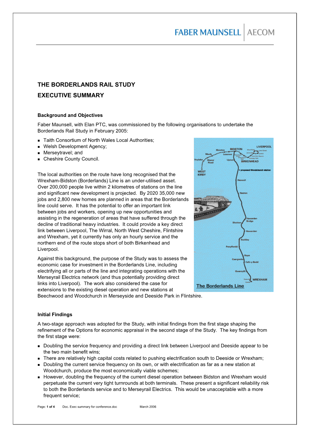 Borderlands Rail Study Executive Summary