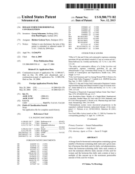 (12) United States Patent (10) Patent No.: US 8,580,771 B2 Schramm Et Al