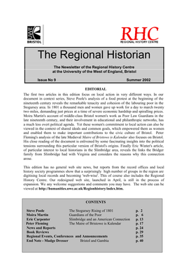 The Regional Historian